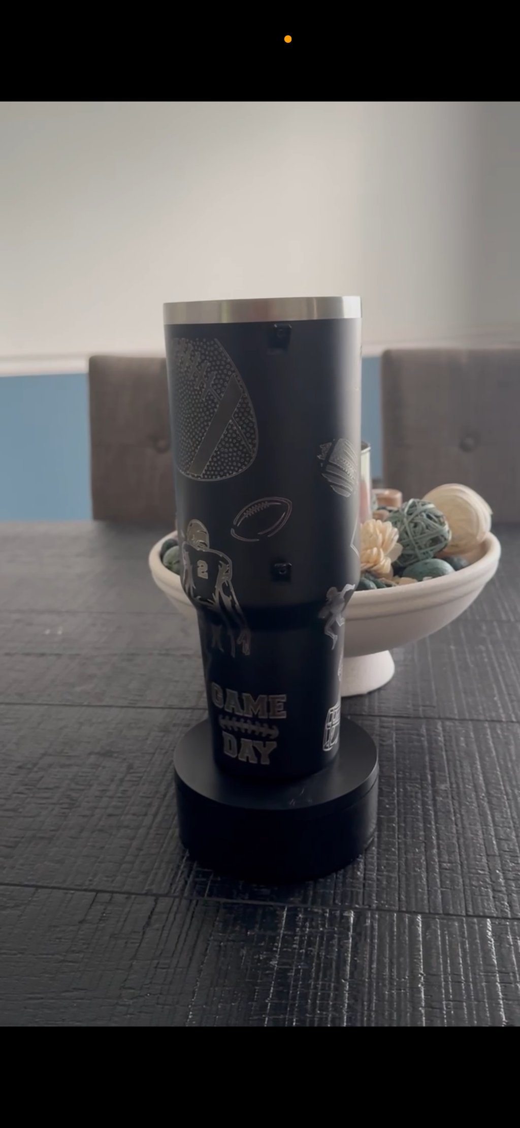 Football Dad 40oz Engraved Tumbler – Custom 1 Kid